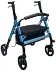 Heavy Duty Tall Rollator Upright Walker w/ Seat - For Tall Person, Max 180kg