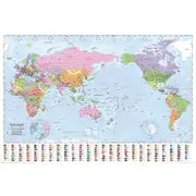 Impact Merch World Map w/ Flags Wall Room Decor Regular Sized Poster 92x61cm