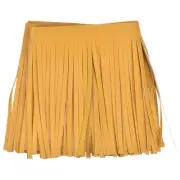 1 Yard 12 Inch Faux PU Leather Fringe Trim Tassel Fringe for Sewing, Yellow