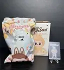 POPMART Labubu The Monter Have A Seat Plush Doll Keychain HEHE 100% Authentic