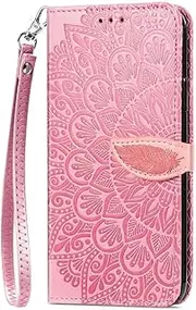 [YBROY] Case for Samsung Galaxy Z Fold5 5G, Magnetic Flip Leather Premium Wallet Phone Case, with Card Slot and Folding Stand, Case Cover for Samsung Galaxy Z Fold5 5G.(Pink)