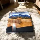 Square Ocean Epoxy Resin Coffee Table Elegance Acacia Wood River Patio Furniture