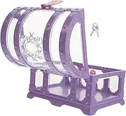 Box Treasure Box with Lock Decorative Storage Chest for Pirate Theme Parties Halloween Classroom Use Transparent Container for Jewelry Storage