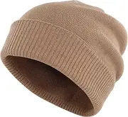 [Gisdanchz] Wool Beanie Skull Caps for Men Ladies Slouchy Hat Warm Woollen Knitted Hat Wool Beanie Merino Mens XL Hat Women Knit Cuff for Big Navy Soft Long Black Knitted Warm Cap Khaki