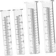 4Pcs Gauge Tubes Replacement Measuring Cylinders Accurate Rainfall Measurement for Backyard Patio Use Easy to Read Operate