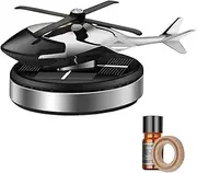 Aviation Car Scents Air Freshener, Solar Power Rotating Aromatherapy for Autos, Alloy Aircraft Shape Diffuser Vehicle Interior Ornament for Car Scents Air Freshener Znet-au