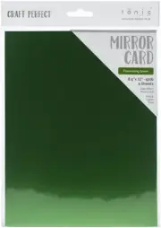 Craft Perfect Satin Mirror Cardstock 8.5"X11" 5/Pkg-Satin -Flourishing Green MIR