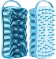 2PCS Silicone Loofah,Body Scrubber,Exfoliating Brush,Silicone Body Scrubber,Softer Durable Than Loofah Sponge,Shower Scrubber for Body,Care for All Skin Types, Gentle Massage and Fine Cleansing