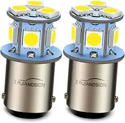 Ruiandsion BA15D 1130 1142 1176 LED Marker Light Bulbs 12V Non-Polarity 6000K White 5050 8SMD Chip LED Bulb for Reverse Light Turn Signal Tail Light Pack of 2