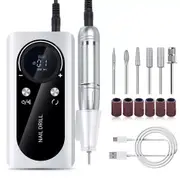 Professional Rechargeable Nail Drill File Machine 45000RPM Portable Electric