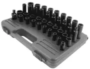 Sunex 2669 39pc 1/2" Dr. Metric Master Standard and Deep Socket Set
