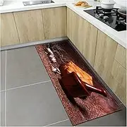 Non Slip Bath Mat Nordic Kitchen Mat Home Entrance Doormat Bedroom Living Room Decoration Long Rug Hallway Bathroom Balcony Floor Anti-Slip Carpet Non Slip Mat (Color : RX-25, Size : 60cmx90cm)