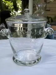 Princess House Heritage Crystal Ice Bucket With Lid And Tongs 6192