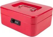 Medium Cash Box with Combination Lock Safe Metal Money Box with Money Tray New