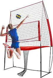 Kasifei Volleyball Training Practice Net Station, Adjustable Volleyball Training Equipment, Perfect for Spiking, Blocking and Volleying