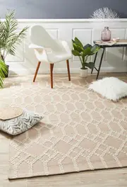 Abode Rug Culture Nude & Natural White Upcycled Textured Rug
