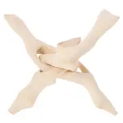 Wooden Tripod Stand Abalone Shell Support Stand Decorative Bowl Display Rack