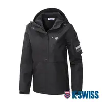 在飛比找momo購物網優惠-【K-SWISS】刷毛防風外套 Windbreaker -女