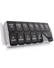 Weekly Pill Organizer 2 Times a Day, Easy Fill Medicine Pill Organizer AM PM ...