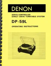 Denon DP-59L Direct Drive Turntable OWNER'S MANUAL and SERVICE MANUAL
