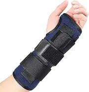 Wrist Brace, Carpal Tunnel Splint with Metal Support Strip Compression Wrist Fixator for Relieve Arthritis, Tenosynovitis, Wrist Pain, Sport Sprain (Left Hand)