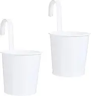 CAXUSD Hook Flowerpot Set 2pcs Hanging Planters Wall Hanging Basket Retro Design Home Decor