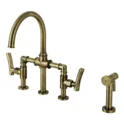 Kingston Brass KS233.TKL Hallerbos 1.8 GPM Widespread Bridge - Brass