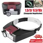 Headband Headset Head LED Lamp Light Jeweler Magnifier Magnifying Glass Loupes