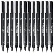 Uni-Ball 200 Pin Fineliner Pen Thin Black (0.5mm) [Box 12]