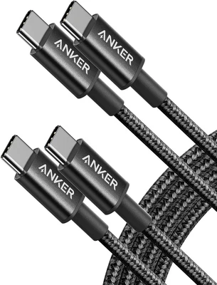USB C Cable, Anker 2 Pack New Nylon USB C to USB C Cable 60W, PD Type C Charg...