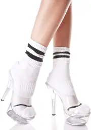 [Ellie Shoes] Lucite Vanity Platform Heels