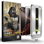 Tempered Glass Screen Protector with Easy Install Kit iPhone 16 PRO MAX PLUS