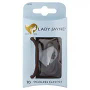 Lady Jayne Brown Snagless Thick Elastics Pack10