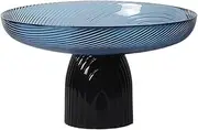 Decorative Bowls Fruit Bowl Countertop Fruit Basket Glass Fruit Plate Decoration Home Coffee Table Table Snack Candy Tray Fruit Bowl Fruit Bowl for Kitchen Counter (Color : Blue, Size : Short)