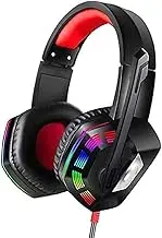 Gaming Headset， with Mic for Xbox One, PS5, PC, Mobile Phone and Notebook, Controllable Volume Gaming Headphones with Soft Earmuffs, Headphones for Kid