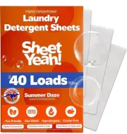 Sheet Yeah! Laundry Detergent Sheets Eco-Friendly, Hypoallergenic, 80 WASHES