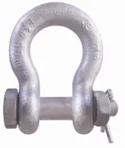 Columbus McKinnon -M855G- Shackle- Nut & Bolt -Galvanized -Size 1-1/8"- 12 ton