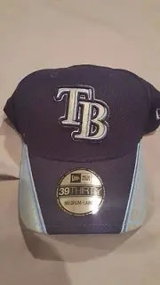 NEW ERA MLB TAMPA BAY RAYS BLUE 39 THIRTY HAT CAP MEDIUM LARGE NEW WITH TAGS