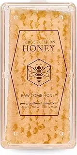 Edible Raw Honeycomb Approx. 7oz. - American Made by Pure Southern Honey