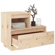 Set Of 2 Bedside Tables Solid Wood Pine Bedroom Furniture Nightstand Cabinet