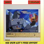 2002 Megatron Large Transformers Animation Art Cel Card!