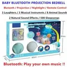 Baby Hanger Arm Bed Bell Projection Night Light Mobile Crib Cot Musical + Remote