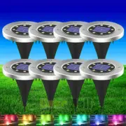 Luces Solares Al Aire Libre, Luces De Disco Solar 8 Luces Led De Jardin Exterior