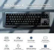 EPOMAKER Shadow-X Gasket Mechanical Keyboard, Hot Swappable 2.4ghz/Bluetooth - Shadow-X,Epomaker Budgerigar Switch