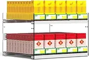 [CARLLEE] Cigarettes Display Rack, Wall Mounted Retail Display Case, Automatic Cigarette Pusher Display Holder, Cigarette Showcase for Store Retail(38x29x18cm)