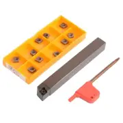 90° SCACR 1212H06 12mm CNC Lathe External Turning Tool Holder + 10Pcs CCMT060204