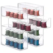 2 Pcs Coffee Pod Holder with 4 Drawers, Acrylic Coffee Pod Organizer for K Cu...