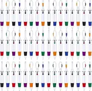 Retractable Shuttle Pens with Buckle Clip 4 in 1 Multicolored Ink Nurse Ballpoint Pens with Keychain for Office Supplies Teacher Gifts(60 Pieces)