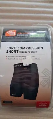 Lacrosse Compression Shorts w/cup pocket -NOS- Shock Doctor-Boys Sz-Med $7!