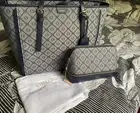 OROTON NAVY BAG & MATCHING COSMETIC POUCH NEW WITH TAGS